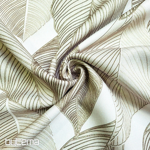 Dekorační látka MAXI LISTY sv. zelené