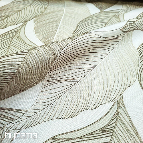 Dekorační látka MAXI LISTY sv. zelené