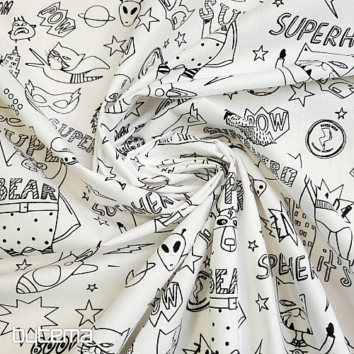 Látka na malování SUPERHRDINOVÉ