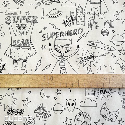 Látka na malování SUPERHRDINOVÉ