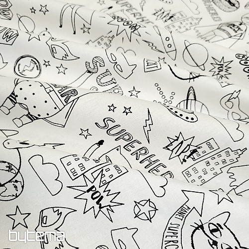 Látka na malování SUPERHRDINOVÉ