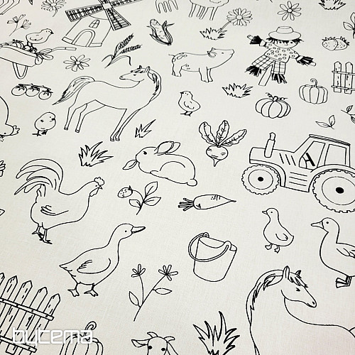 Látka na malování FARMA