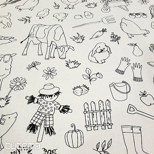 Látka na malování FARMA