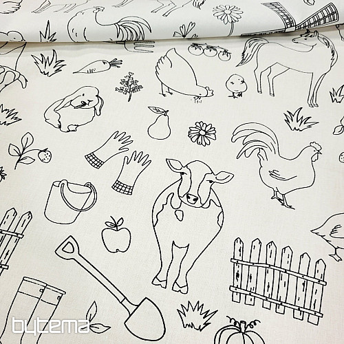 Látka na malování FARMA