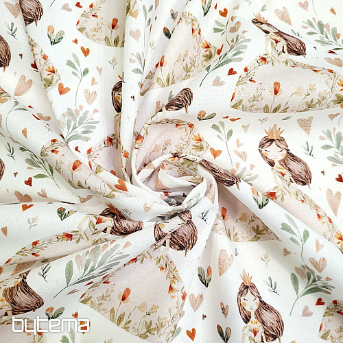 Bavlněná látka ZASNĚNÁ PRINCEZNA