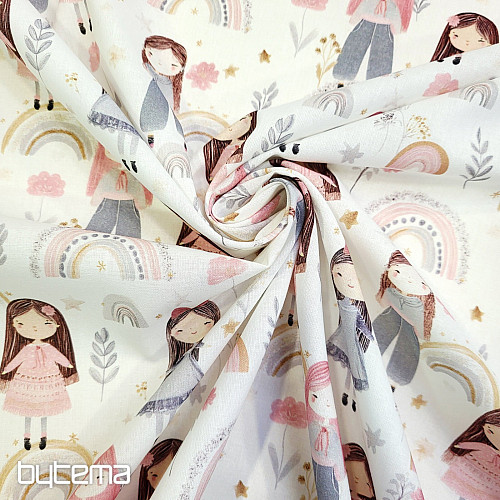 Bavlněná látka DÍVENKY