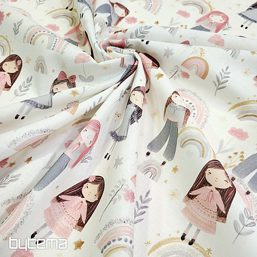 Bavlněná látka DÍVENKY