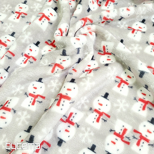Plyšová látka SNĚHULÁCI