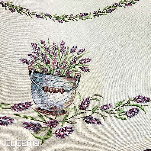 Gobelínový ubrus kulatý LEVANDULE