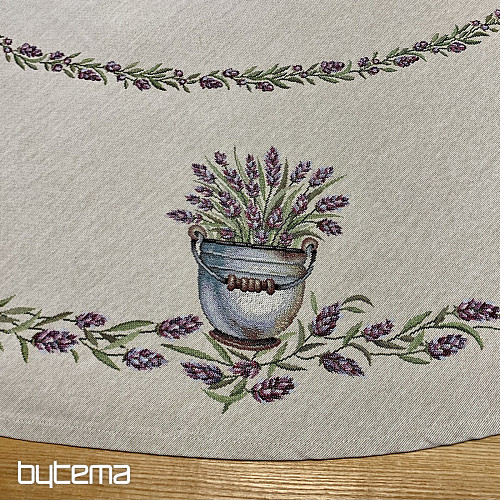 Gobelínový ubrus kulatý LEVANDULE