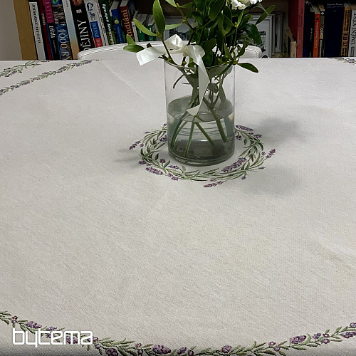 Gobelínový ubrus kulatý LEVANDULE