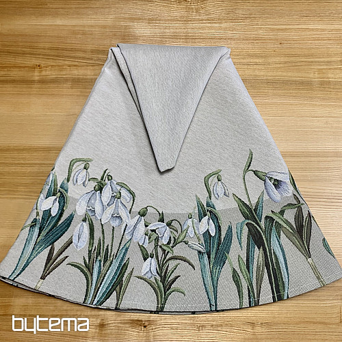 Gobelínový ubrus kulatý SNĚŽENKY