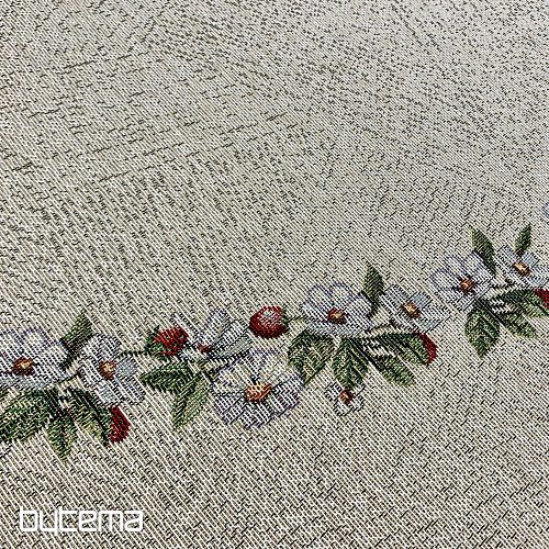 Gobelínový ubrus kulatý KOHOUT U PLOTU