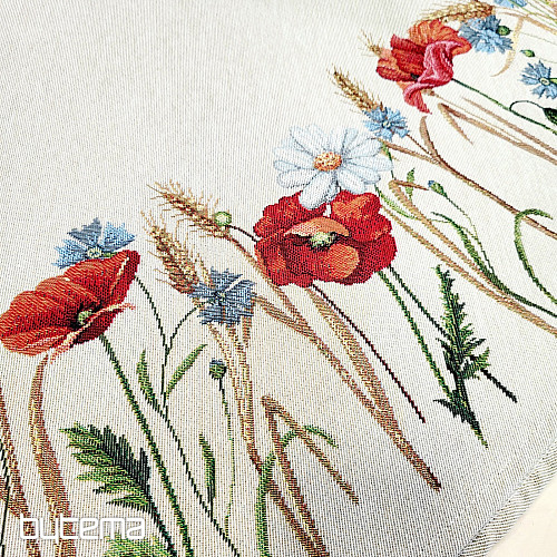 Gobelínový ubrus kulatý POLNÍ KVĚTY