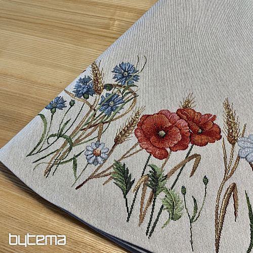 Gobelínový ubrus kulatý POLNÍ KVĚTY