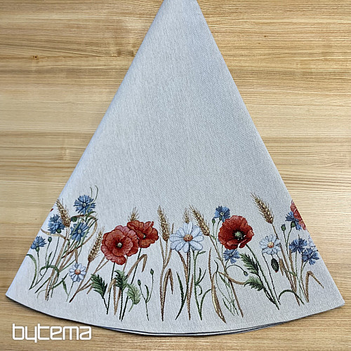 Gobelínový ubrus kulatý POLNÍ KVĚTY