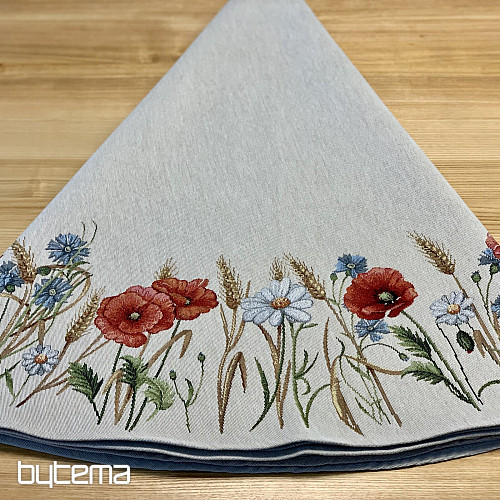 Gobelínový ubrus kulatý POLNÍ KVĚTY