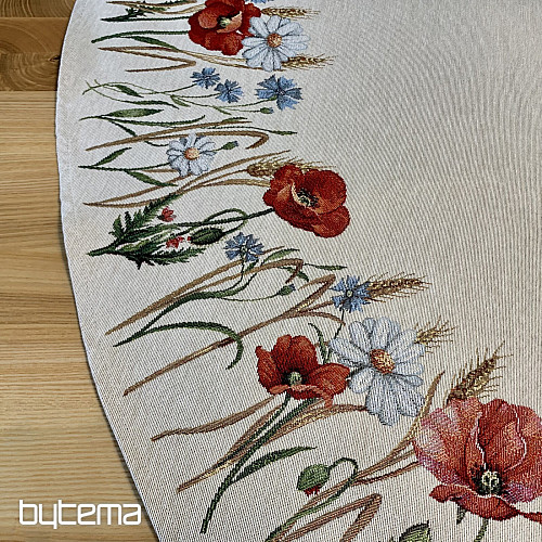 Gobelínový ubrus kulatý POLNÍ KVĚTY
