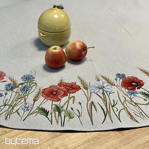 Gobelínový ubrus kulatý POLNÍ KVĚTY