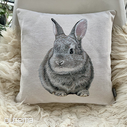 Gobelínový povlak na polštář ZAJÍC HOPSÁLEK
