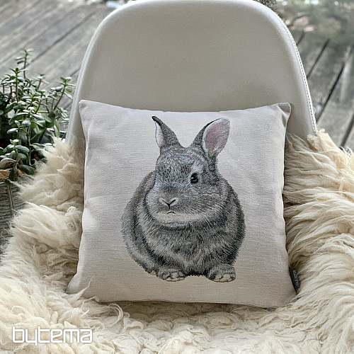 Gobelínový povlak na polštář ZAJÍC HOPSÁLEK