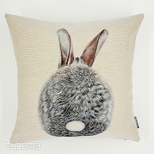 Gobelínový povlak na polštář ZAJÍC HOPSÁLEK II