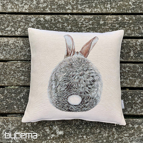 Gobelínový povlak na polštář ZAJÍC HOPSÁLEK II
