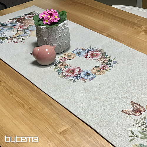 Velikonoční ubrus a šál VEJCE V TRÁVĚ