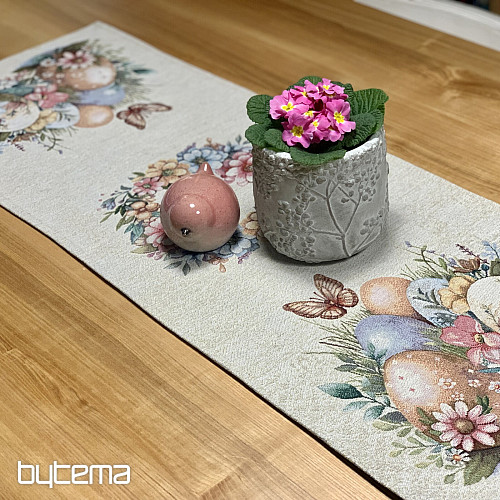 Velikonoční ubrus a šál VEJCE V TRÁVĚ