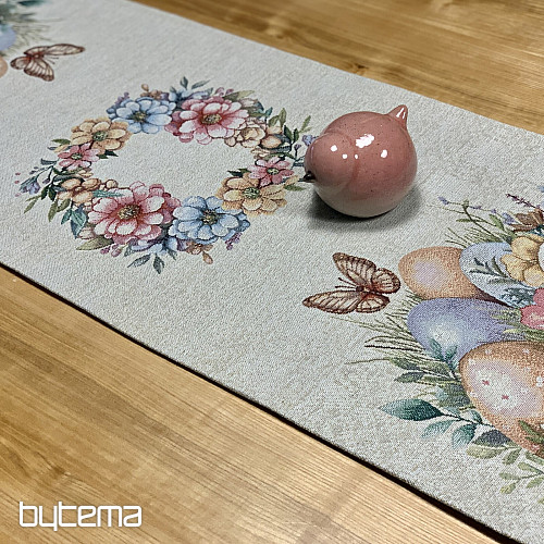 Velikonoční ubrus a šál VEJCE V TRÁVĚ