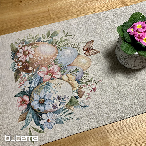 Velikonoční ubrus a šál VEJCE V TRÁVĚ