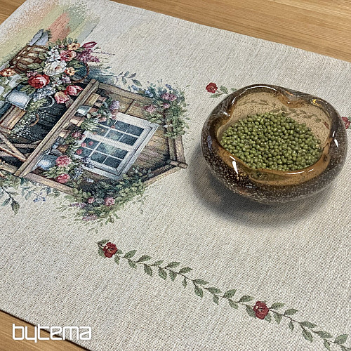 Gobelínový ubrus a šál ZAHRADNÍ DOMEČEK