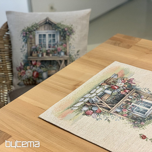 Gobelínový ubrus a šál ZAHRADNÍ DOMEČEK