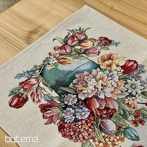 Gobelínový ubrus a šál JARNÍ KYTICE