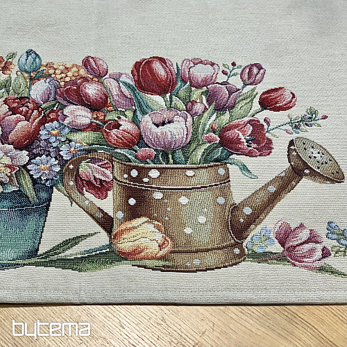 Gobelínový ubrus a šál JARNÍ KYTICE