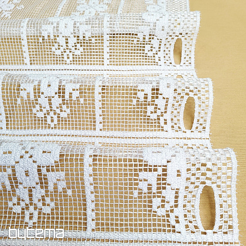 Vitrážová záclona OTYLKA BÍLÁ