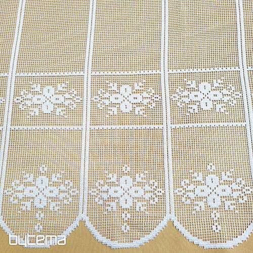 Vitrážová záclona OTYLKA BÍLÁ