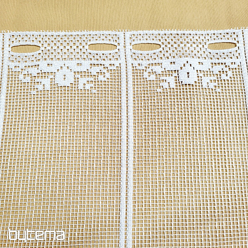 Vitrážová záclona OTYLKA BÍLÁ