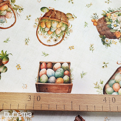 Dekorační látka BAREVNÁ VAJÍČKA