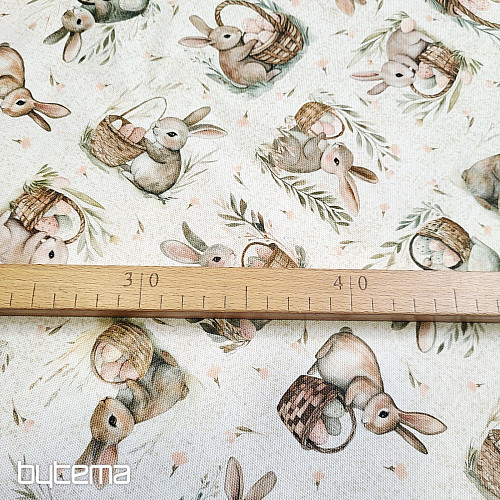 Dekorační látka ZAJÍČEK BLAŽEJ