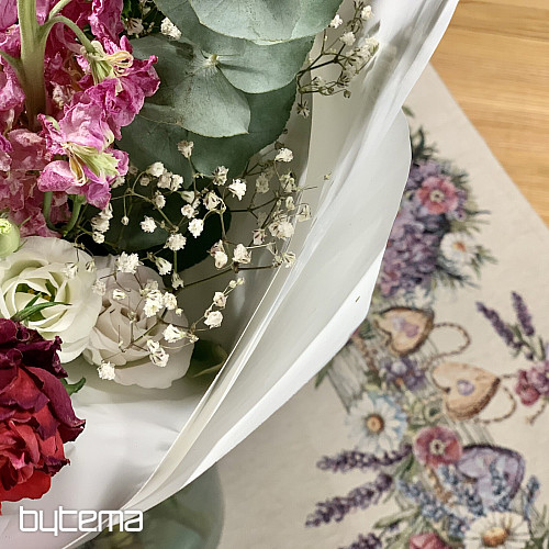 Gobelínový ubrus a šál PTAČÍ BUDKA