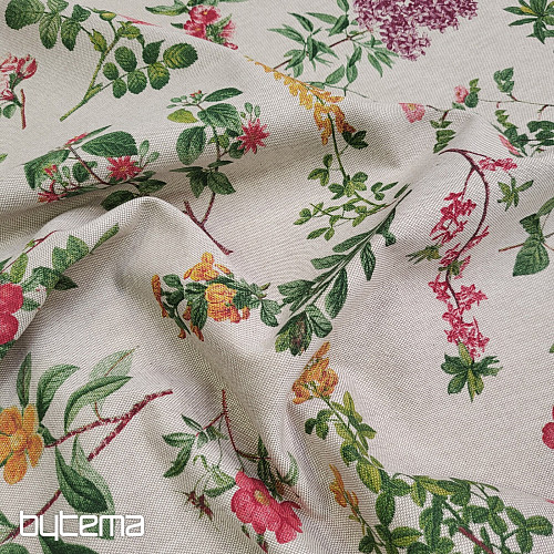 Dekorační látka KVĚTY OREGON