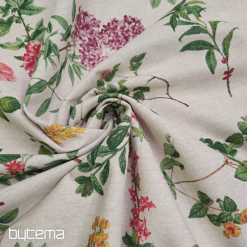 Dekorační látka KVĚTY OREGON