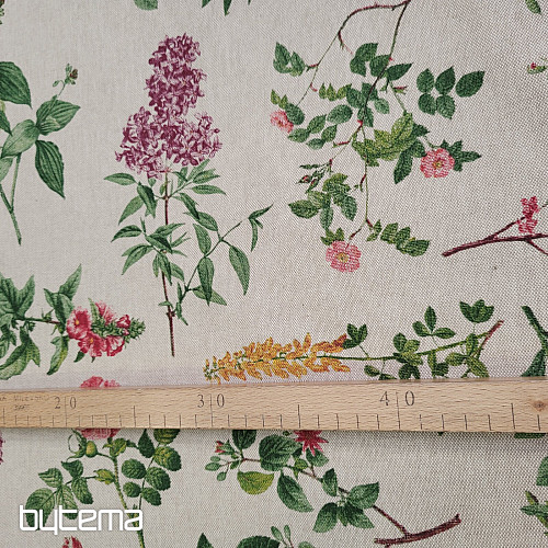 Dekorační látka KVĚTY OREGON