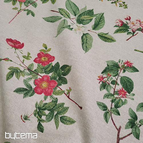 Dekorační látka KVĚTY OREGON