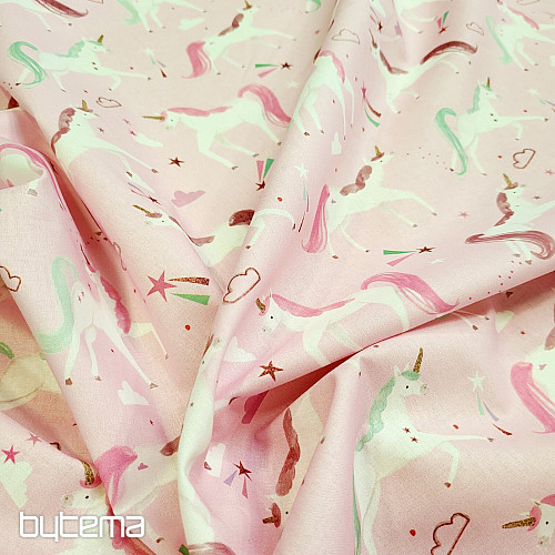 Bavlněná látka JEDNOROŽCI BAREVNÍ