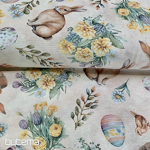 Dekorační látka ZAJÍČEK LONNIE béžový