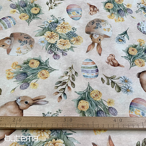 Dekorační látka ZAJÍČEK LONNIE béžový