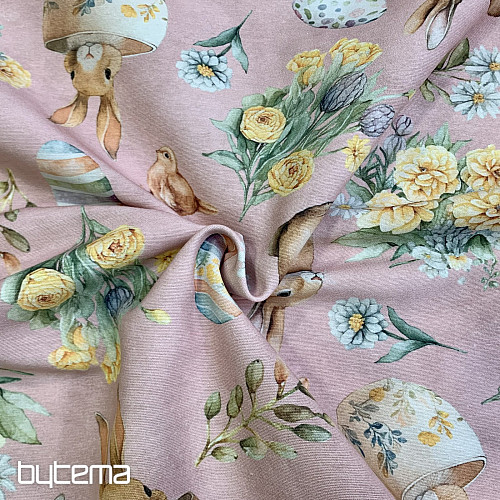 Dekorační látka ZAJÍČEK LONNIE růžový