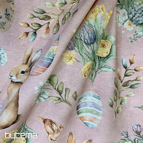 Dekorační látka ZAJÍČEK LONNIE růžový
